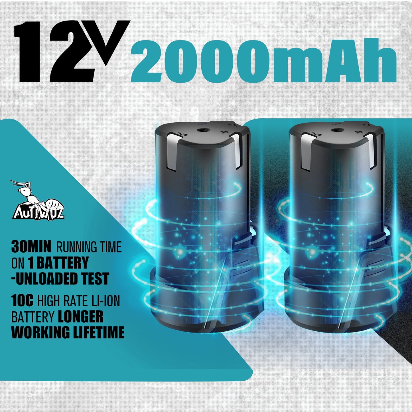 AUTIWOZ Cordless Mini Polisher, Micro Scratch Remover Buffer Polisher, 1/2/3 Inch 12mm Orbital/Rotary Mini Motorcycle Polisher for Car Detailing, 6 Speeds 2Pcs 2000mAh Li-Ion Batteries