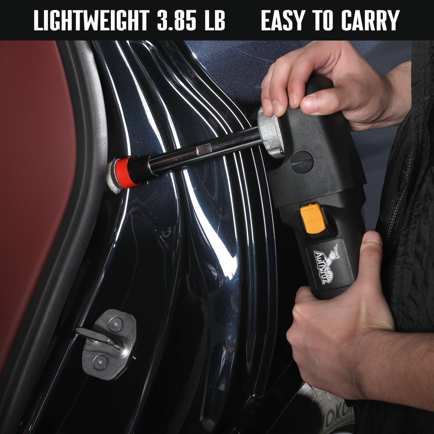 AUTIWOZ Mini Buffer Polisher, Car Polisher Waxer, 600W Rotary Polisher Machine with 33Pcs Polishing Kit, with 1" /2" /3" Base Pads M14 Thread Extension Shaft for Car Boat Sanding Polishing and Waxing